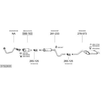 Výfukový systém BOSAL SYS22635