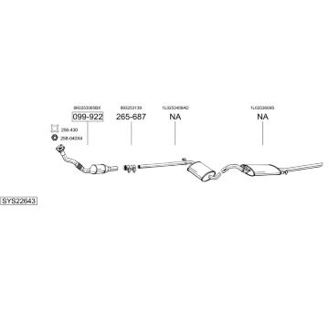 Výfukový systém BOSAL SYS22643