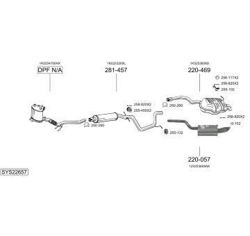 Výfukový systém BOSAL SYS22657