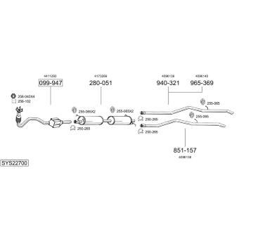 Výfukový systém BOSAL SYS22700