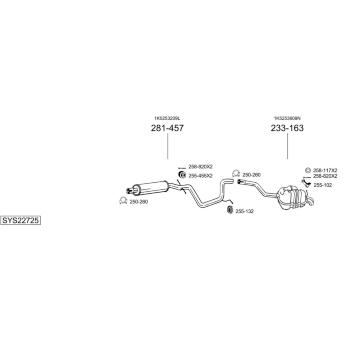 Výfukový systém BOSAL SYS22725