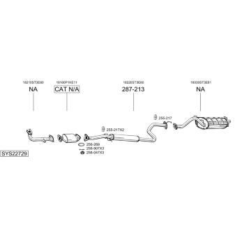 Výfukový systém BOSAL SYS22729