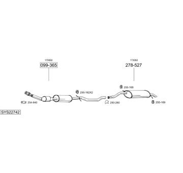 Výfukový systém BOSAL SYS22742