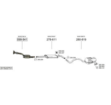Výfukový systém BOSAL SYS22751