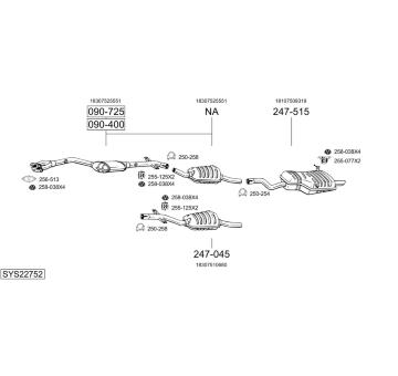 Výfukový systém BOSAL SYS22752