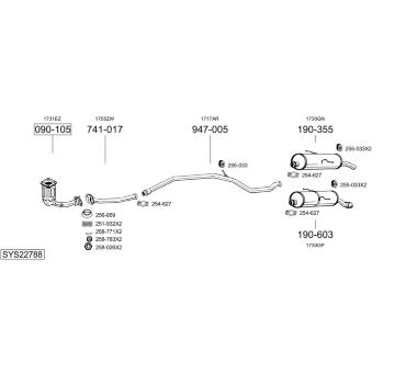 Výfukový systém BOSAL SYS22788