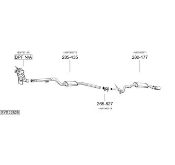 Výfukový systém BOSAL SYS22825