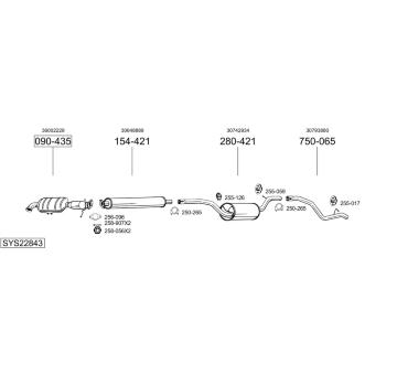 Výfukový systém BOSAL SYS22843