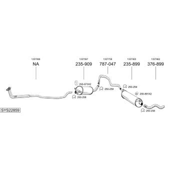Výfukový systém BOSAL SYS22859