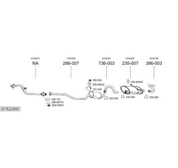 Výfukový systém BOSAL SYS22900