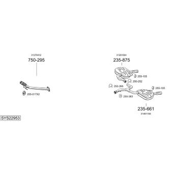 Výfukový systém BOSAL SYS22953