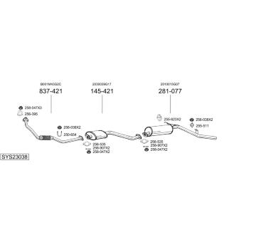 Výfukový systém BOSAL SYS23038