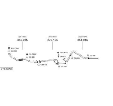Výfukový systém BOSAL SYS23066