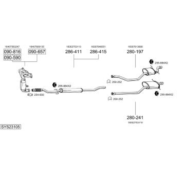 Výfukový systém BOSAL SYS23105
