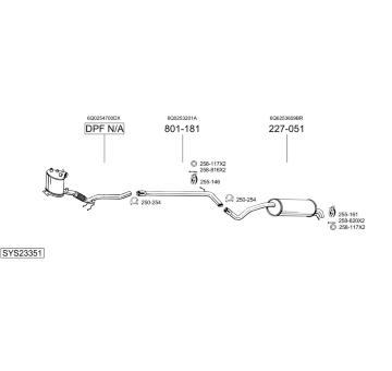 Výfukový systém BOSAL SYS23351