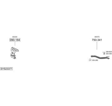 Výfukový systém BOSAL SYS23377
