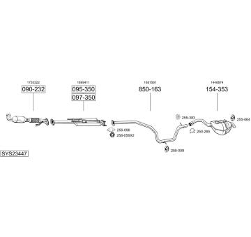 Výfukový systém BOSAL SYS23447