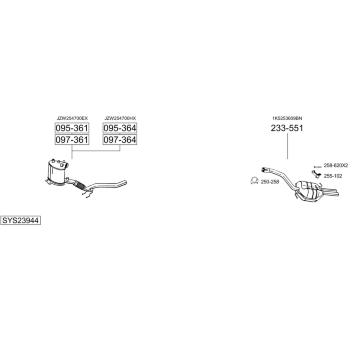 Výfukový systém BOSAL SYS23944
