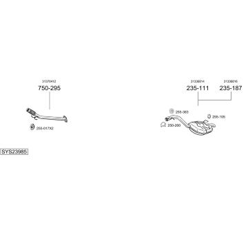 Výfukový systém BOSAL SYS23985