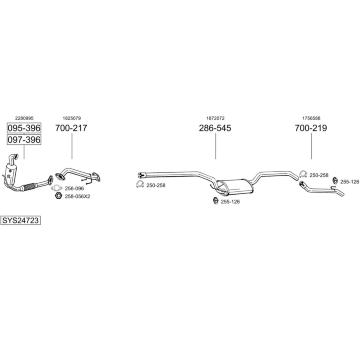 Výfukový systém BOSAL SYS24723