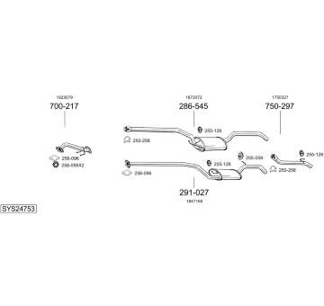 Výfukový systém BOSAL SYS24753