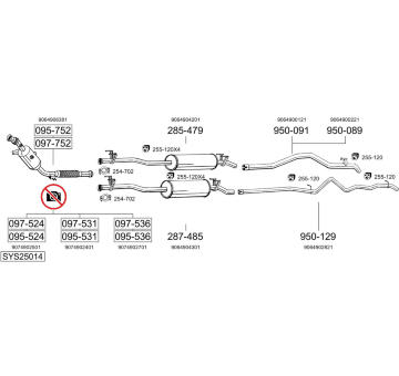 Výfukový systém BOSAL SYS25014