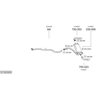 Výfukový systém BOSAL SYS25355