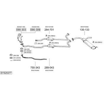 Výfukový systém BOSAL SYS25377