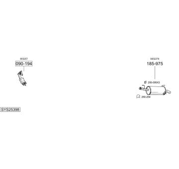 Výfukový systém BOSAL SYS25398