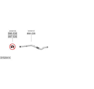 Výfukový systém BOSAL SYS25414