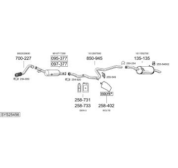 Výfukový systém BOSAL SYS25456
