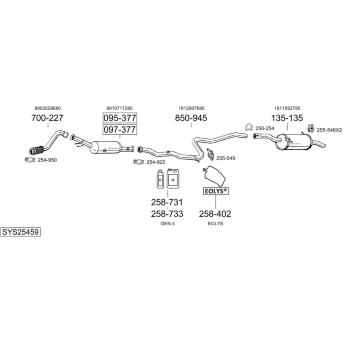 Výfukový systém BOSAL SYS25459