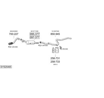 Výfukový systém BOSAL SYS25465