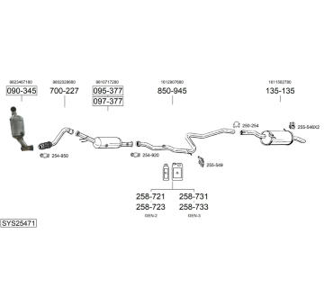 Výfukový systém BOSAL SYS25471