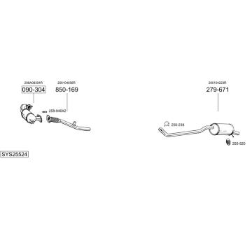 Výfukový systém BOSAL SYS25524