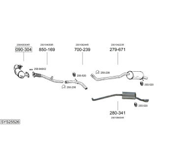 Výfukový systém BOSAL SYS25526