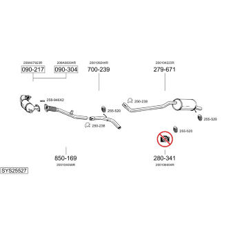 Výfukový systém BOSAL SYS25527