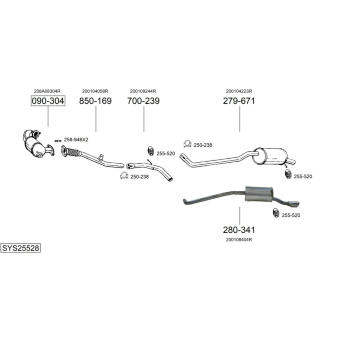Výfukový systém BOSAL SYS25528