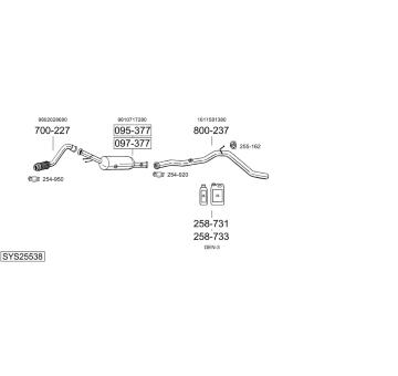 Výfukový systém BOSAL SYS25538