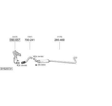 Výfukový systém BOSAL SYS25731