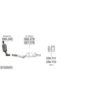 Výfukový systém BOSAL SYS26205