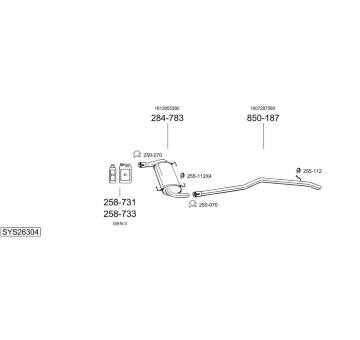 Výfukový systém BOSAL SYS26304