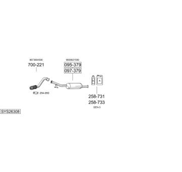 Výfukový systém BOSAL SYS26308