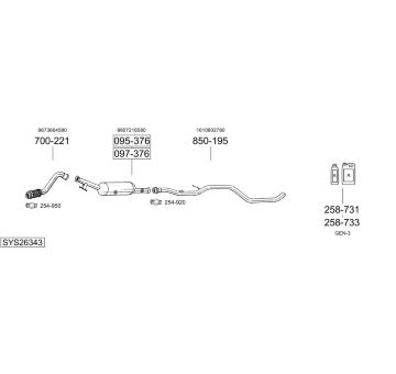 Výfukový systém BOSAL SYS26343