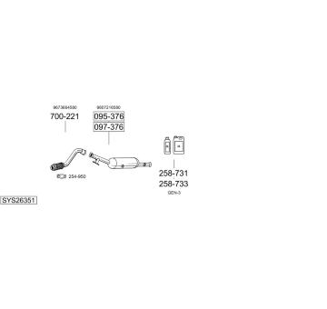 Výfukový systém BOSAL SYS26351