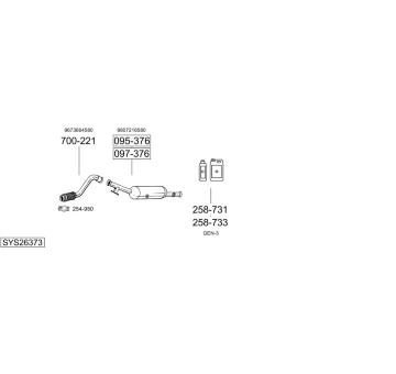 Výfukový systém BOSAL SYS26373