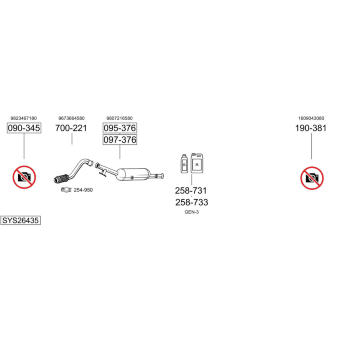 Výfukový systém BOSAL SYS26435