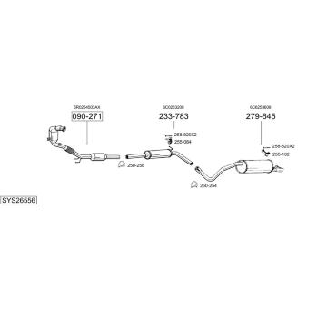 Výfukový systém BOSAL SYS26556