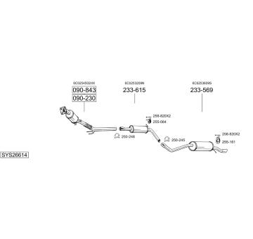 Výfukový systém BOSAL SYS26614