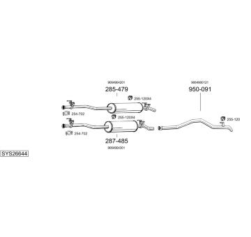 Výfukový systém BOSAL SYS26644